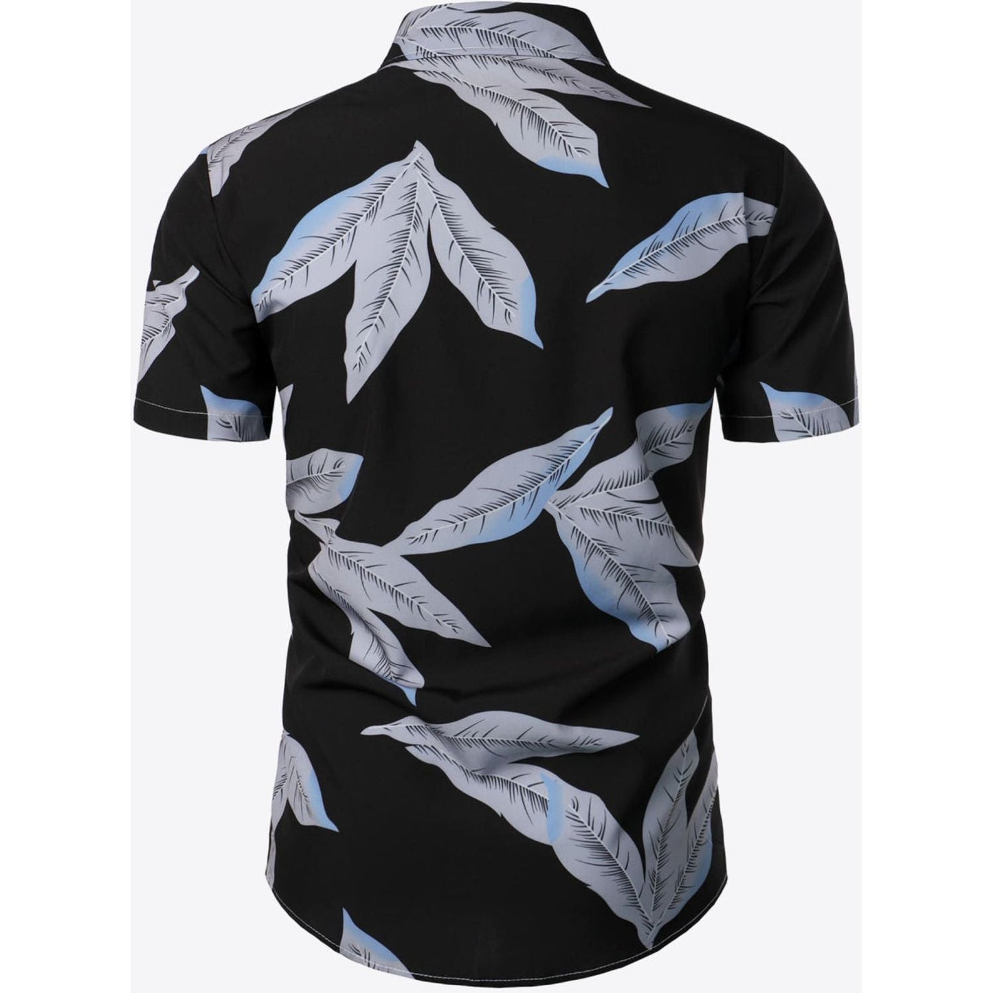 Printed Short Sleeve Collared Shirt